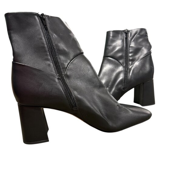 Nordstrom Rack Naja Booties Ankle Boots Smooth Black Womens 10 - Picture 1 of 9